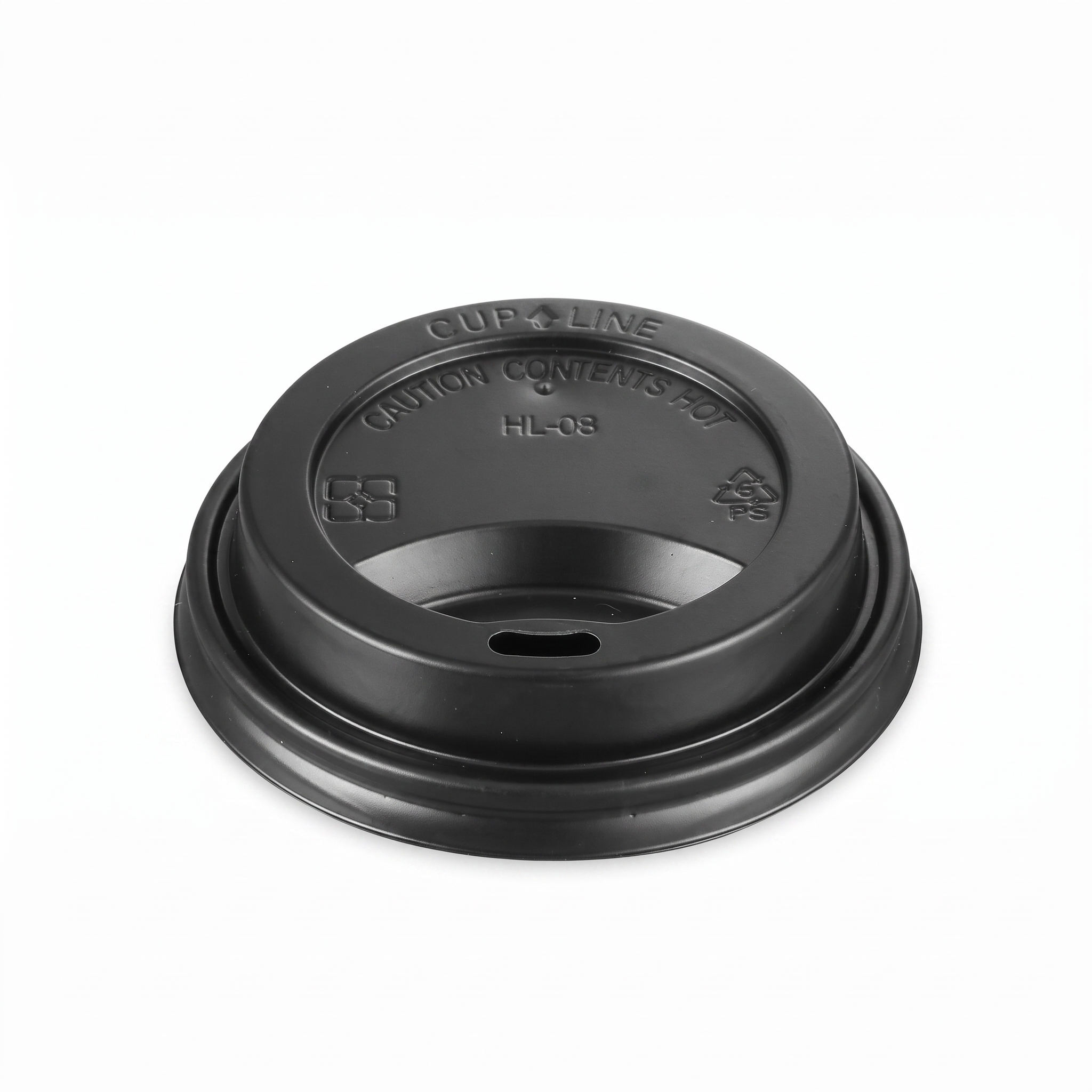 מכסה שחור לכוס נייר 10oz